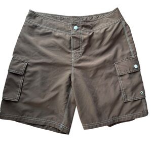venus brown cargo board shorts swim trunks (size 6) 🤎🌊